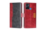 Чехол-книжка mypads для
 infinix smart 6 plus / инфиникс смарт 6 плюс,смешать два цвета (черный + красный)