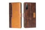 Чехол-книжка mypads для
 sony xperia 10 ii / сони xperia 10 ii (желтый + коричневый)