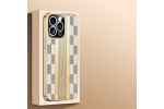 Кожаный чехол mypads для apple iphone 14 pro max, классический узор из кожи в клетку